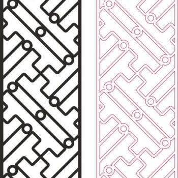 Intra απο ξύλο plywood 3mm-4mm πάχος - Μοτίβο σχεδίασης χωρισμάτων για ξύλο Δίασταση 30x30 cm Intraeaxys-r1z5zm1l - Image 1