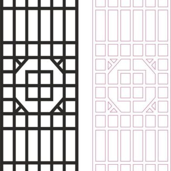 Intra απο ξύλο plywood 3mm-4mm πάχος - Μοτίβο διαιρέτη φράχτη σε πάνελ απορρήτου εξωτερικού χώρου Δίασταση 30x30 cm Intraeaxys-voqxlq72 - Image 1