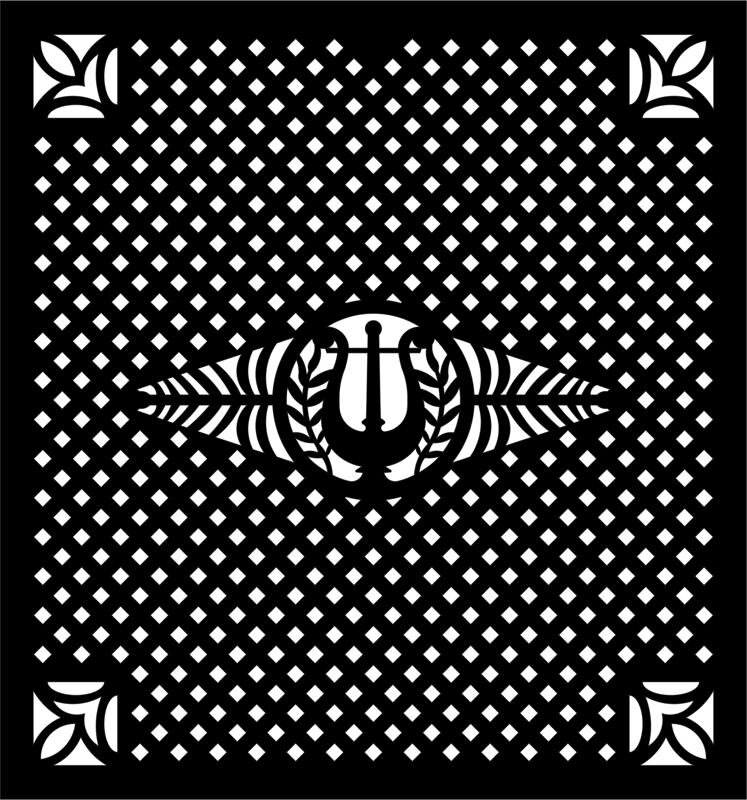 Intra απο ξύλο plywood 3mm-4mm πάχος - Παλιό ξυλόγλυπτο μοτίβο διακόσμησης τοίχου Δίασταση 30x30 cm Intraeaxys-eo26ql78