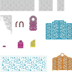 Intra απο ξύλο plywood 3mm-4mm πάχος - Πακέτο διανυσμάτων οθονών γάμου Δίασταση 20x20 cm Intraeaxys-eoxg447z