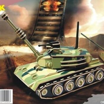 Intra απο ξύλο plywood 3mm-4mm πάχος - Tank 3D Puzzle Δίασταση 30x30 cm Intraeaxys-d1lzxp7m - Image 1