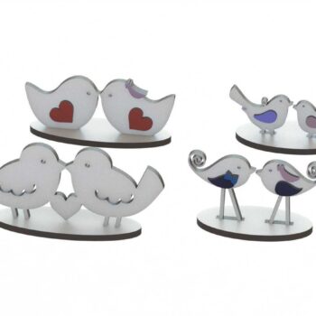 Intra απο ξύλο plywood 3mm-4mm πάχος - Topo De Bolo Passarinhos Δίασταση 30x30 cm Intraeaxys-eoxq841z - Image 1