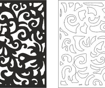 Intra απο ξύλο plywood 3mm-4mm πάχος - Στρόβιλος Floral διάνυσμα Δίασταση 30x30 cm Intraeaxys-lopknk7w - Image 1