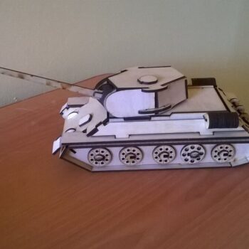 Intra απο ξύλο plywood 3mm-4mm πάχος - Δεξαμενή T-34 3 mm Δίασταση 30x30 cm Intraeaxys-ro6epn1x - Image 1