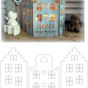 Intra απο ξύλο plywood 3mm-4mm πάχος - Vintazhnaya Shirma 13 Versia Δίασταση 30x30 cm Intraeaxys-p7yp057q