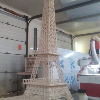 Intra απο ξύλο plywood 3mm-4mm πάχος - Διάνυσμα για του Πύργου του Άιφελ Δίασταση 30x30 cm Intraeaxys-voqnwdo2 - Image 1