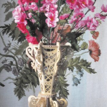 Intra απο ξύλο plywood 3mm-4mm πάχος - Αρχείο PDF με κύλιση βάζου Πριόνιο μοτίβο σχεδίων CNC Δίασταση 30x30 cm Intraeaxys-lopx561w - Image 1