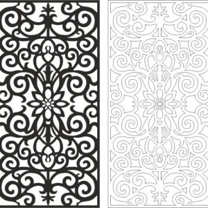 Intra απο ξύλο plywood 3mm-4mm πάχος - Floral στοιχεία χωρίς ραφή πρότυπο Δίασταση 30x30 cm Intraeaxys-078xln15