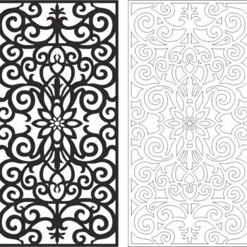 Intra απο ξύλο plywood 3mm-4mm πάχος - Floral στοιχεία χωρίς ραφή πρότυπο Δίασταση 30x30 cm Intraeaxys-078xln15 - Image 1