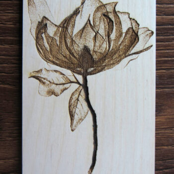 Intra απο ξύλο plywood 3mm-4mm πάχος - Laser Engrave Flower Hi-Res Δίασταση 30x30 cm Intraeaxys-lopq0jz7 - Image 1