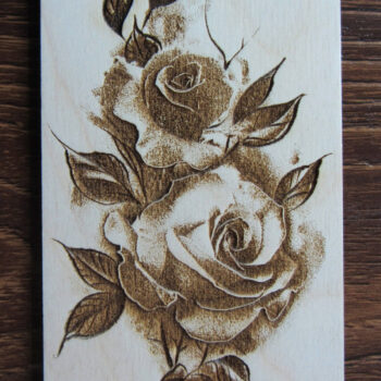 Intra απο ξύλο plywood 3mm-4mm πάχος - Λουλούδι χαρακτική με λέιζερ υψηλής ανάλυσης Δίασταση 30x30 cm Intraeaxys-ro6yr327 - Image 1