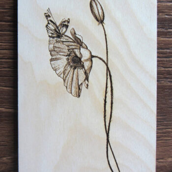 Intra απο ξύλο plywood 3mm-4mm πάχος - Laser Floral Egraving Δίασταση 30x30 cm Intraeaxys-078ynrqo - Image 1