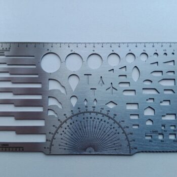 Intra απο ξύλο plywood 3mm-4mm πάχος - Χάρακας σχεδίασης με τα σημάδια και τα σύμβολα Δίασταση 30x30 cm Intraeaxys-eoxlgr4o - Image 1