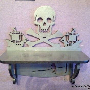 Intra απο ξύλο plywood 3mm-4mm πάχος - Αρχείο PDF με κύλιση ραφιού Pirate Saw Pattern Δίασταση 30x30 cm Intraeaxys-d1llnp1m - Image 1