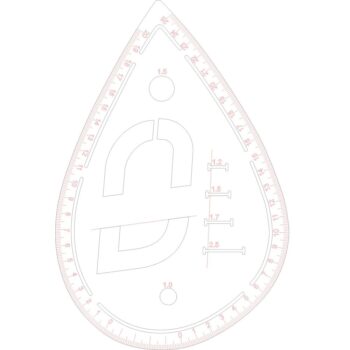 Intra απο ξύλο plywood 3mm-4mm πάχος - Σετ ραπτικής χάρακα Tailor Set French Curve Ruler Tailor Fashion Measuring Kit Δίασταση 20x20 cm Intraeaxys-joedl6n1 - Image 3