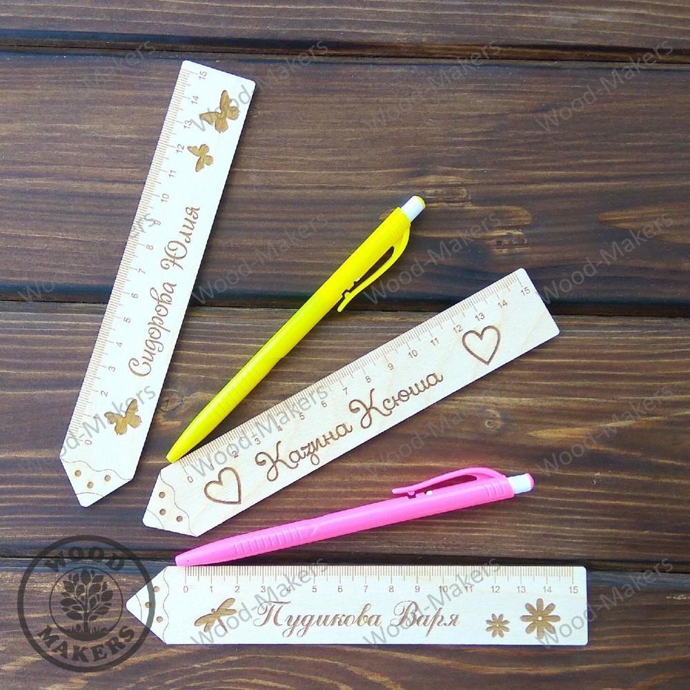 Intra απο ξύλο plywood 3mm-4mm πάχος - Πρότυπο χάρακα σχήματος μολυβιού Δίασταση 30x30 cm Intraeaxys-qomm2zpo