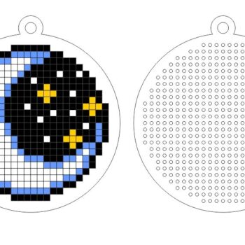 Intra απο ξύλο plywood 3mm-4mm πάχος - Κιτ κεντήματος με σταυροβελονιά Δίασταση 30x30 cm Intraeaxys-078y9k4o - Image 3