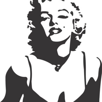 Intra απο ξύλο plywood 3mm-4mm πάχος - Χαράξτε τη σιλουέτα της Marilyn Monroe Δίασταση 30x30 cm Intraeaxys-lopqk267 - Image 1