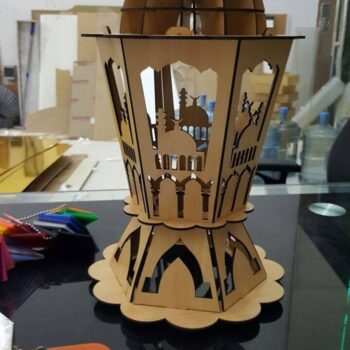 Intra απο ξύλο plywood 3mm-4mm πάχος - Ξύλινο Ισλαμικό Φανάρι Ραμαζάνι Fanoos Δίασταση 30x30 cm Intraeaxys-51rrvqm1 - Image 1