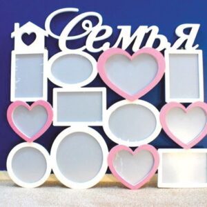 Intra απο ξύλο plywood 3mm-4mm πάχος - Ramka Semya 8 Δίασταση 30x30 cm Intraeaxys-eo2ll478