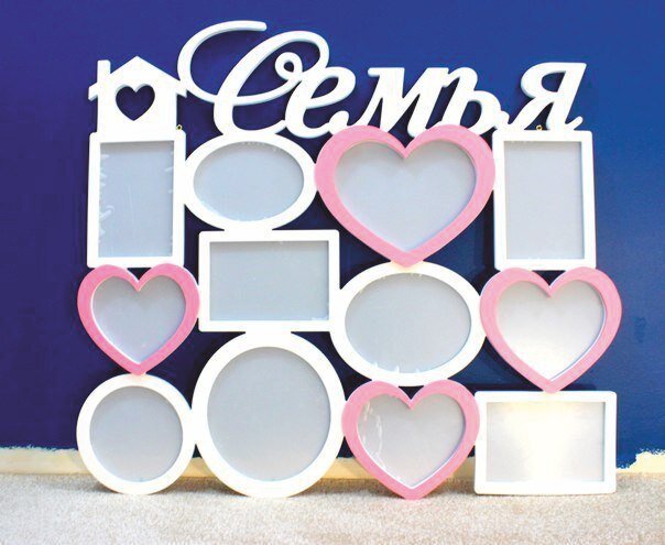 Intra απο ξύλο plywood 3mm-4mm πάχος - Ramka Semya 8 Δίασταση 30x30 cm Intraeaxys-eo2ll478