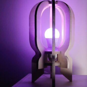 Intra απο ξύλο plywood 3mm-4mm πάχος - Σχέδιο λάμπας Rocker Δίασταση 30x30 cm Intraeaxys-zo9rdrok - Image 1