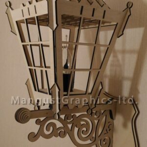 Intra απο ξύλο plywood 3mm-4mm πάχος - Λαμπτήρας Δίασταση 30x30 cm Intraeaxys-pokknjoj