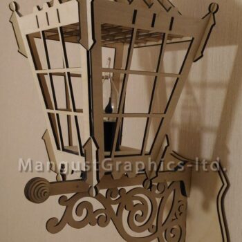 Intra απο ξύλο plywood 3mm-4mm πάχος - Λαμπτήρας Δίασταση 30x30 cm Intraeaxys-pokknjoj - Image 1