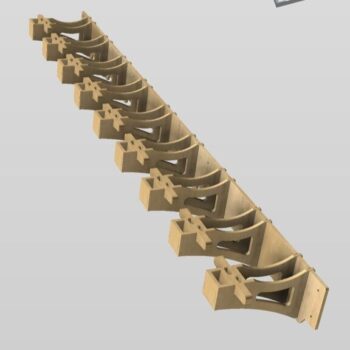 Intra απο ξύλο plywood 3mm-4mm πάχος - Κρεμαστό Στήριγμα καρουλιού με νήματα 6mm Δίασταση 30x30 cm Intraeaxys-m1d6mdy7 - Image 3