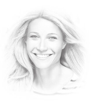 Intra απο ξύλο plywood 3mm-4mm πάχος - Χαράξτε το σκίτσο με μολύβι ηθοποιού του Χόλιγουντ Γκουίνεθ Πάλτροου Δίασταση 30x30 cm Intraeaxys-075ypz8o - Image 1