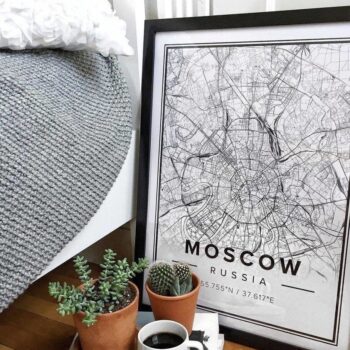 Intra απο ξύλο plywood 3mm-4mm πάχος - Χάραξη με λέιζερ Μόσχα Χάρτης Τοίχου Αρχείο PDF Δίασταση 30x30 cm Intraeaxys-joedz961 - Image 1