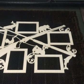 Intra απο ξύλο plywood 3mm-4mm πάχος - Κορνίζα Ψαράς Κυνηγετικό Κορνίζα 6mm Δίασταση 30x30 cm Intraeaxys-p7ymzj67 - Image 1