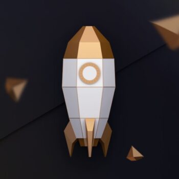 Intra απο ξύλο plywood 3mm-4mm πάχος - Αρχείο PDF Cohete Espacial Papercraft Δίασταση 30x30 cm Intraeaxys-eo2dd418 - Image 1