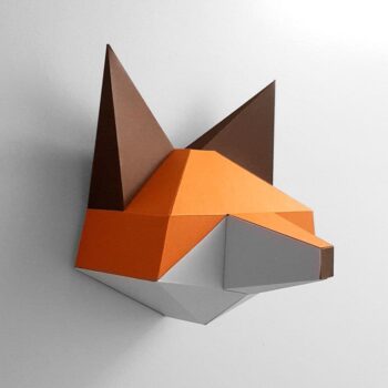 Intra απο ξύλο plywood 3mm-4mm πάχος - Αρχείο PDF προτύπου Papercraft Fox Pepakura Δίασταση 30x30 cm Intraeaxys-joenndo6 - Image 1