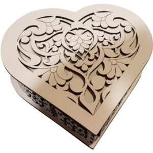 Intra απο ξύλο plywood 3mm-4mm πάχος - Shkatulka Serdtse Δίασταση 30x30 cm Intraeaxys-zo9r54ok