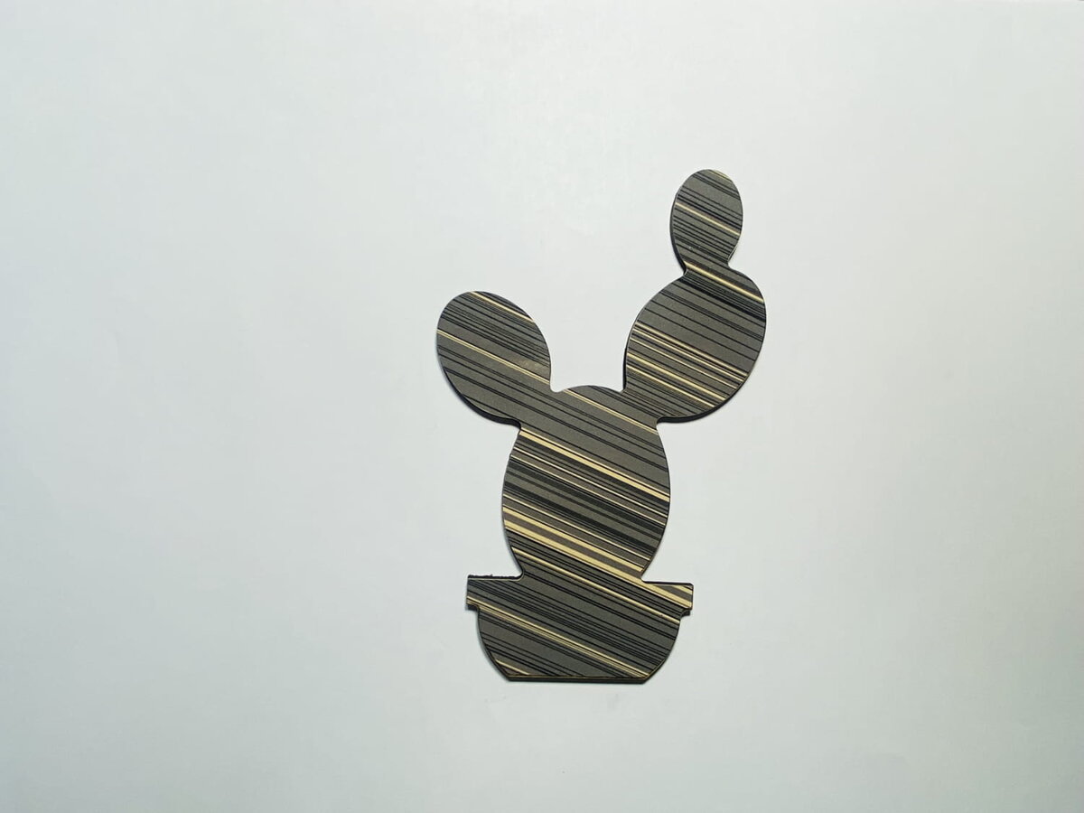 Intra απο ξύλο plywood 3mm-4mm πάχος - Ημιτελής κοπή ξύλου σε σχήμα κάκτου Δίασταση 30x30 cm Intraeaxys-6o3y29r7