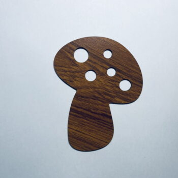 Intra απο ξύλο plywood 3mm-4mm πάχος - Διακόσμηση κουζίνας από ξύλο ημιτελούς κοπής μανιταριών Δίασταση 30x30 cm Intraeaxys-m1d6krl7 - Image 1