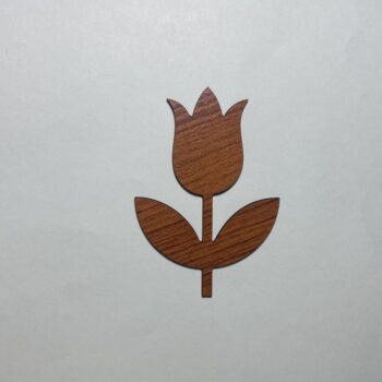 Intra απο ξύλο plywood 3mm-4mm πάχος - Ημιτελής ξύλινη αποκοπή λουλουδιών τουλίπας Δίασταση 30x30 cm Intraeaxys-pok36x37 - Image 1