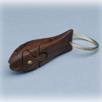 Intra απο ξύλο plywood 3mm-4mm πάχος - Μπρελόκ ψαριών Δίασταση 5x5 cm Intraeaxys-eox0mjoz - Image 1