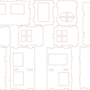 Intra απο ξύλο plywood 3mm-4mm πάχος - Σπίτι Δίασταση 40x50 cm Intraeaxys-67w2y372