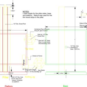 Intra απο ξύλο plywood 3mm-4mm πάχος - Βάση ηχείων με εξαγωνική κολόνα Δίασταση 30x30 cm Intraeaxys-eo2d8618