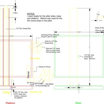 Intra απο ξύλο plywood 3mm-4mm πάχος - Βάση ηχείων με εξαγωνική κολόνα Δίασταση 30x30 cm Intraeaxys-eo2d8618 - Image 1