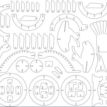 Intra απο ξύλο plywood 3mm-4mm πάχος - Adler Δίασταση 30x30 cm Intraeaxys-r7v385od - Image 1