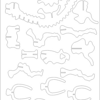 Intra απο ξύλο plywood 3mm-4mm πάχος - Brontosaurus 3mm Δίασταση 30x30 cm Intraeaxys-joen58o6 - Image 1