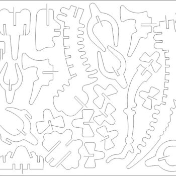 Intra απο ξύλο plywood 3mm-4mm πάχος - 3D Dino Δίασταση 30x30 cm Intraeaxys-p7y0e2oq - Image 1