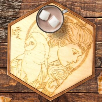 Intra απο ξύλο plywood 3mm-4mm πάχος - Χαραγμένος Ξύλινος Δίσκος Δίασταση 30x30 cm Intraeaxys-91jd2q51 - Image 1