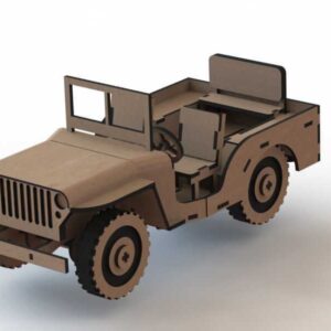 Intra απο ξύλο plywood 3mm-4mm πάχος - Jeep 3D Ξύλινο παζλ Δίασταση 30x30 cm Intraeaxys-yonj6g1r
