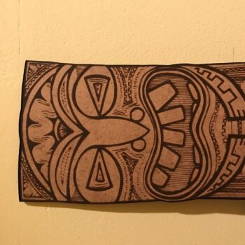 Intra απο ξύλο plywood 3mm-4mm πάχος - Μάσκα Tiki Δίασταση 30x30 cm Intraeaxys-joedlx91 - Image 1