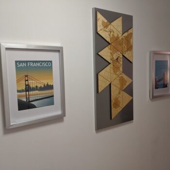 Intra απο ξύλο plywood 3mm-4mm πάχος - Dymaxion Map Wall Art Δίασταση 30x30 cm Intraeaxys-zo9y9vx7 - Image 3