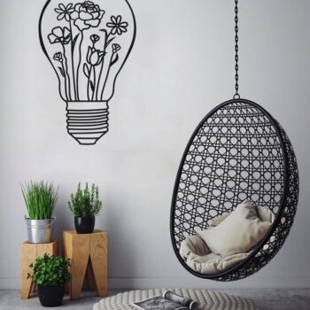 Intra απο ξύλο plywood 3mm-4mm πάχος - Χαλκομανία τέχνης τοίχου λαμπτήρα φωτός Δίασταση 30x30 cm Intraeaxys-ro6yxmn7 - Image 1